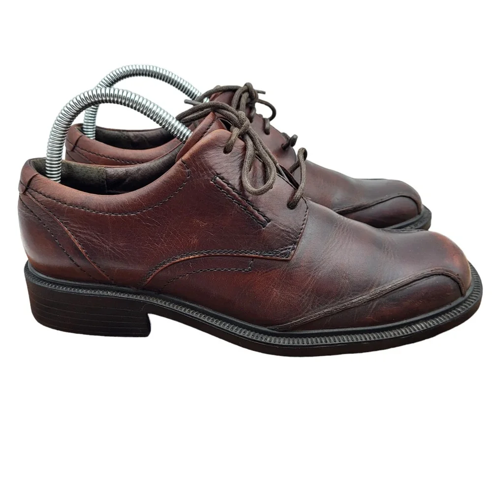 Clarks Oxford Shoes Mens Size 7 M Brown Leather Active‎ Air Comfort Lace Up